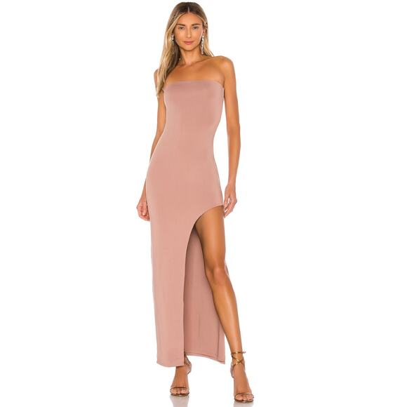 Superdown Toni Slit Maxi Dress in Mocha NWT Size Small - Picture 1 of 3